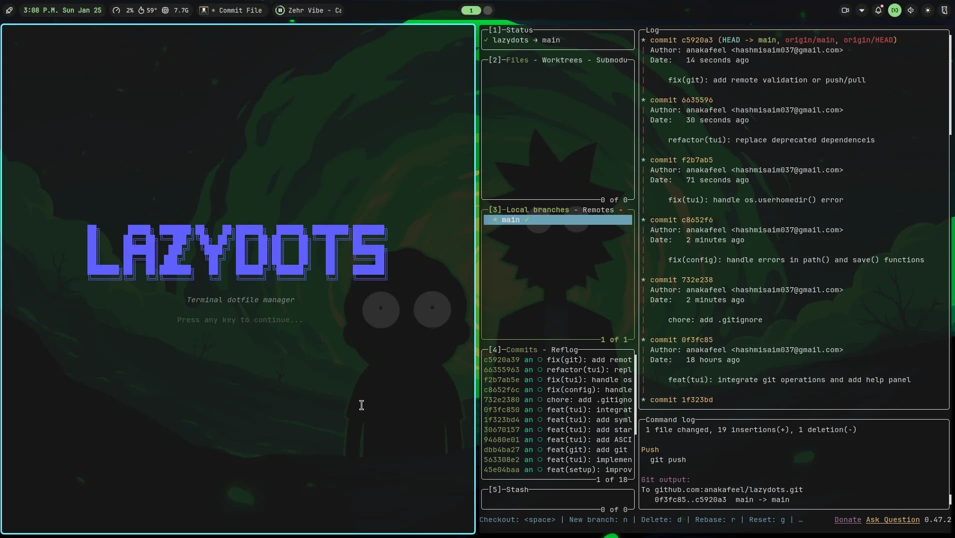 LazyDots TUI