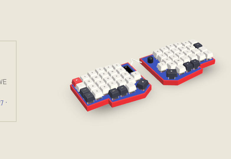 Lotus58 split keyboard, assembled