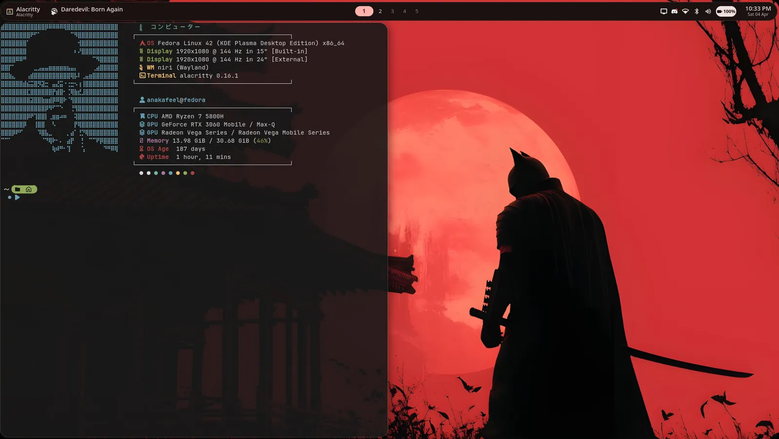 My Linux desktop: Niri, DankMaterialShell and a stow repo cover
